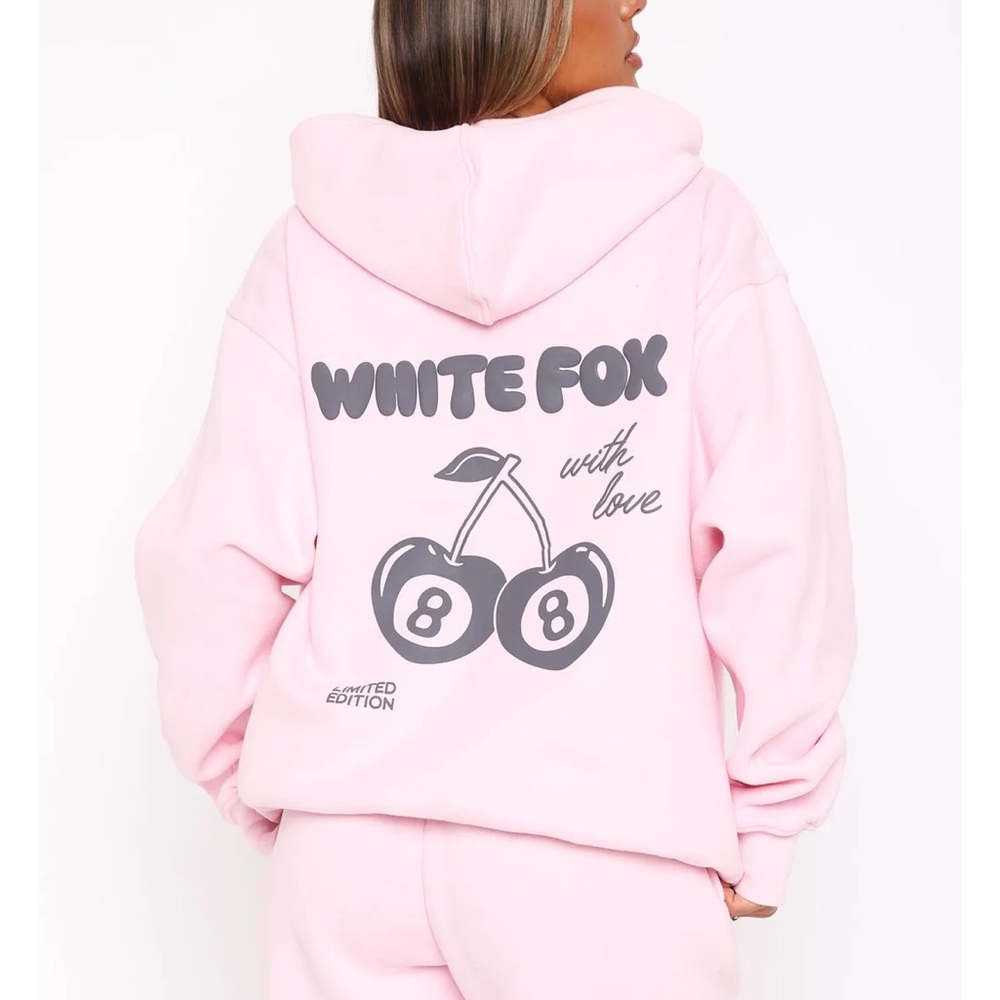 BRAND NEW White Fox With Love In The Moment Oversized Hoodie